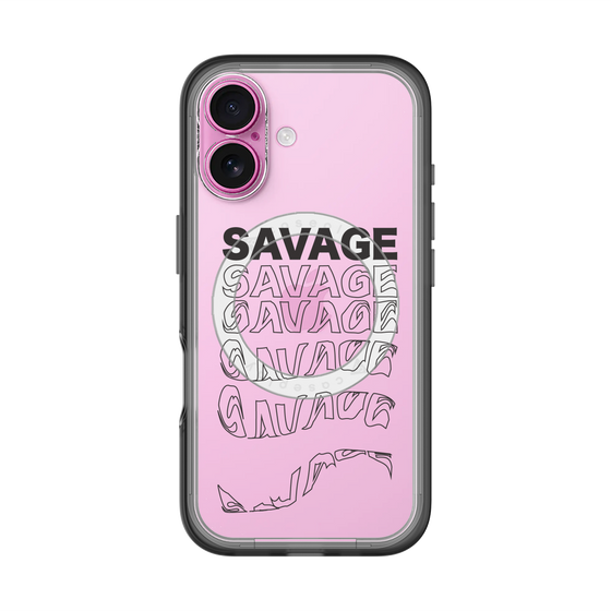 スリムプロテクションプレミアムケース with MagSafe［ SAVAGE Black ］