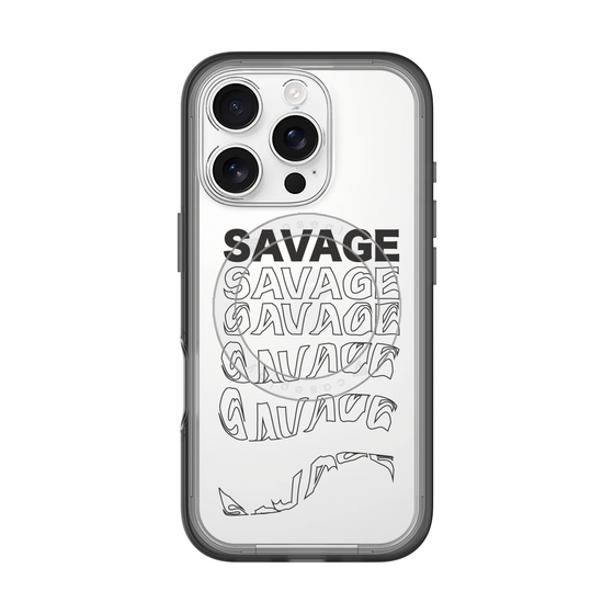 スリムプロテクションプレミアムケース with MagSafe［ SAVAGE Black ］