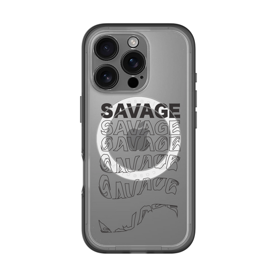 スリムプロテクションプレミアムケース with MagSafe［ SAVAGE Black ］