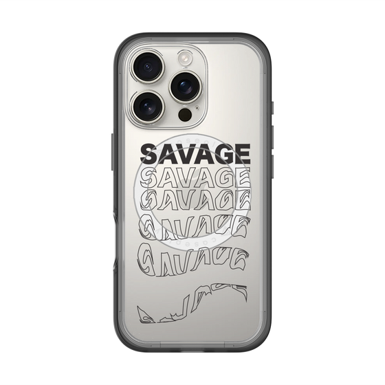 スリムプロテクションプレミアムケース with MagSafe［ SAVAGE Black ］