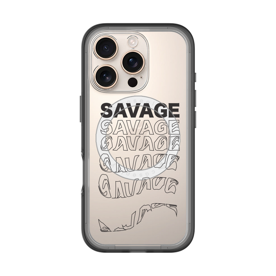 スリムプロテクションプレミアムケース with MagSafe［ SAVAGE Black ］