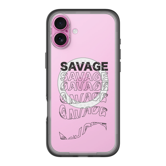 スリムプロテクションプレミアムケース with MagSafe［ SAVAGE Black ］