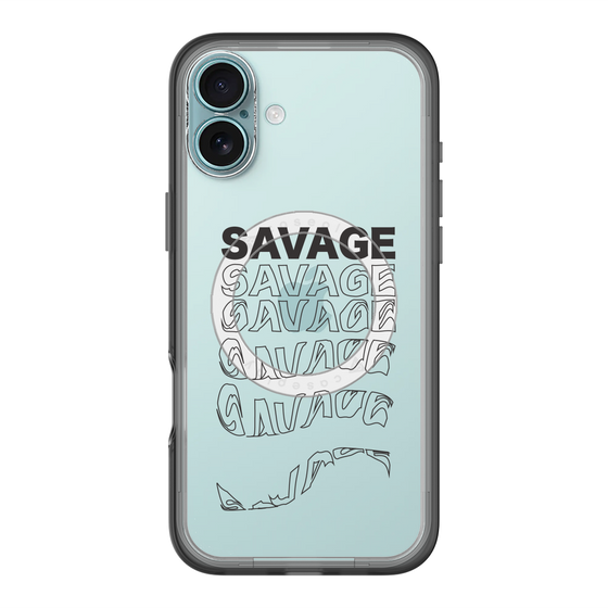 スリムプロテクションプレミアムケース with MagSafe［ SAVAGE Black ］