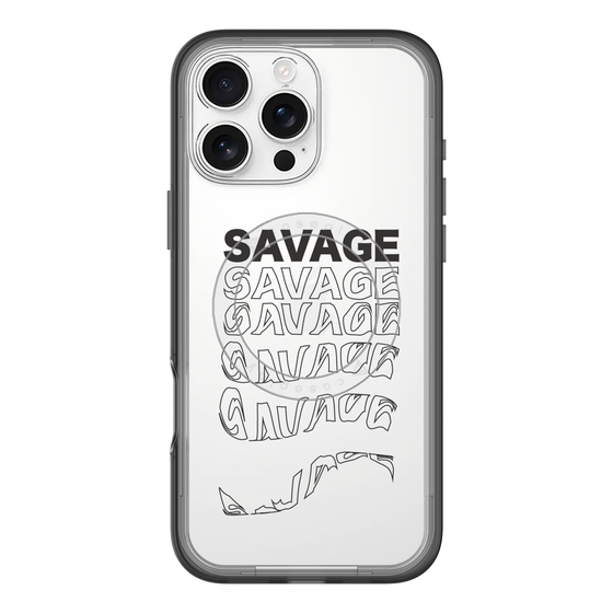 スリムプロテクションプレミアムケース with MagSafe［ SAVAGE Black ］