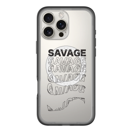 スリムプロテクションプレミアムケース with MagSafe［ SAVAGE Black ］