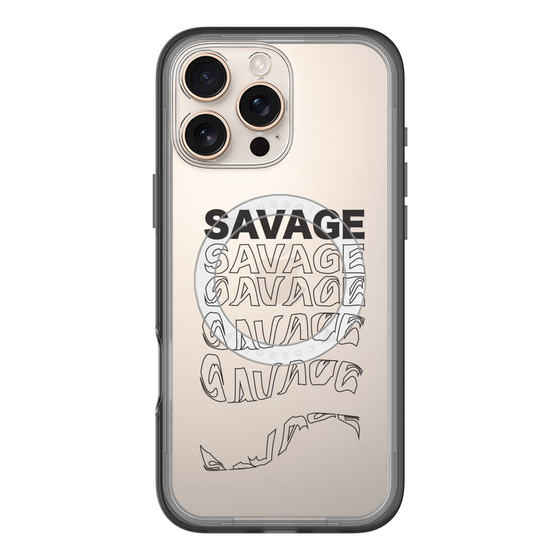 スリムプロテクションプレミアムケース with MagSafe［ SAVAGE Black ］