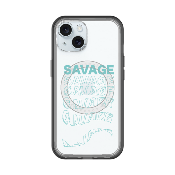 スリムプロテクションプレミアムケース with MagSafe［ SAVAGE Blue ］