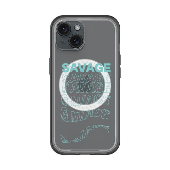 スリムプロテクションプレミアムケース with MagSafe［ SAVAGE Blue ］