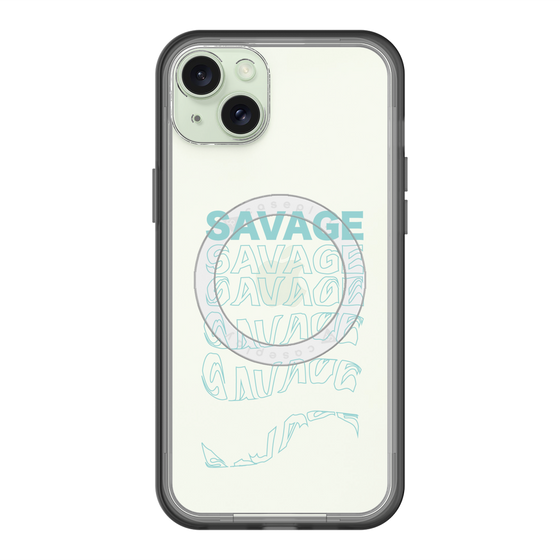 スリムプロテクションプレミアムケース with MagSafe［ SAVAGE Blue ］