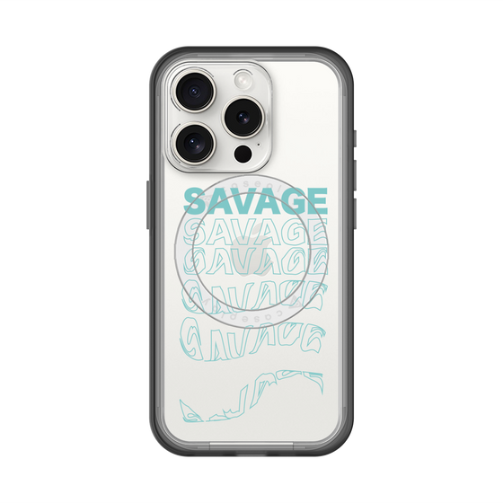 スリムプロテクションプレミアムケース with MagSafe［ SAVAGE Blue ］