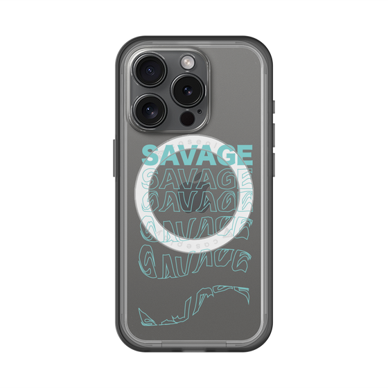 スリムプロテクションプレミアムケース with MagSafe［ SAVAGE Blue ］