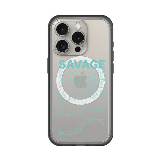 スリムプロテクションプレミアムケース with MagSafe［ SAVAGE Blue ］