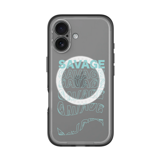 スリムプロテクションプレミアムケース with MagSafe［ SAVAGE Blue ］