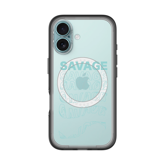 スリムプロテクションプレミアムケース with MagSafe［ SAVAGE Blue ］