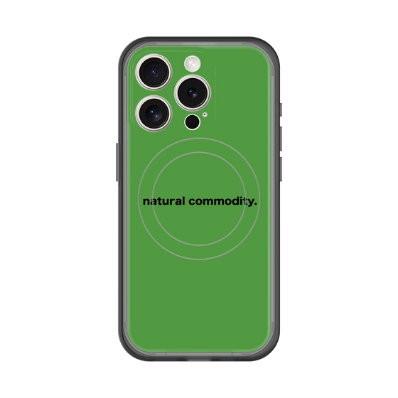 スリムプロテクションプレミアムケース with MagSafe［ NATURAL COMMODITY Green ］