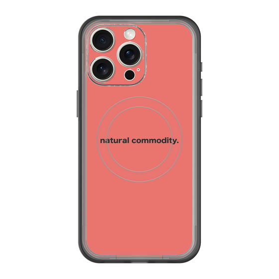 スリムプロテクションプレミアムケース with MagSafe［ NATURAL COMMODITY Red ］