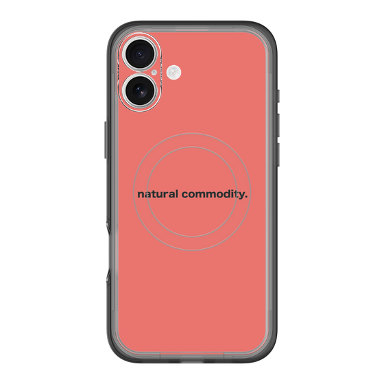 スリムプロテクションプレミアムケース with MagSafe［ NATURAL COMMODITY Red ］