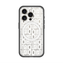 スリムプロテクションプレミアムケース with MagSafe［ LANVIN en Bleu - Logo Pattern - White ］