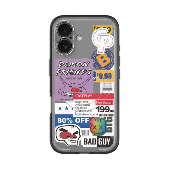 スリムプロテクションプレミアムケース with MagSafe［ Demon Friends Sticker .3 ］
