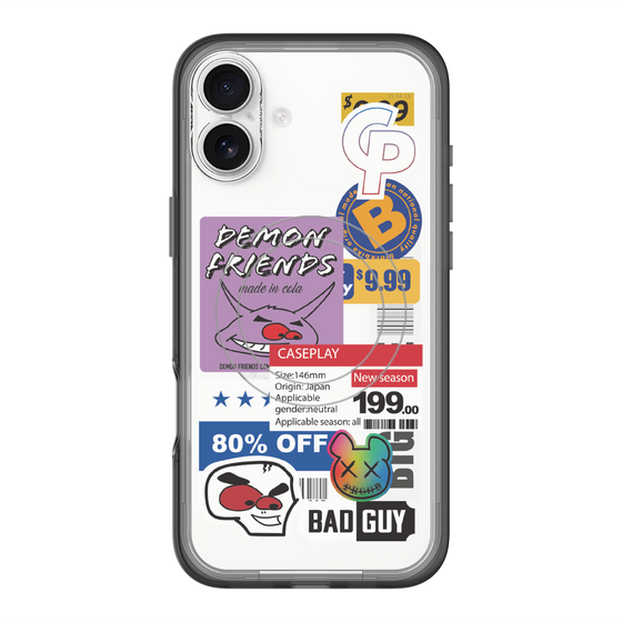 スリムプロテクションプレミアムケース with MagSafe［ Demon Friends Sticker .3 ］