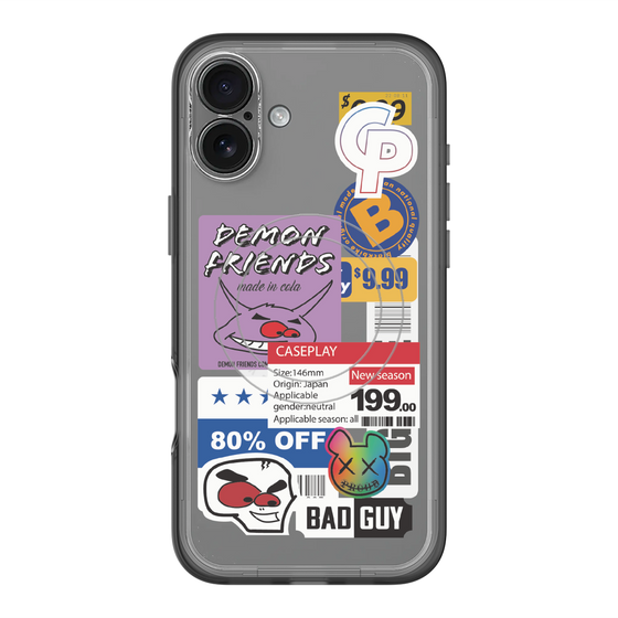 スリムプロテクションプレミアムケース with MagSafe［ Demon Friends Sticker .3 ］