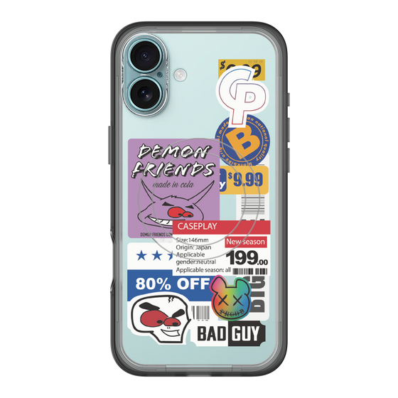 スリムプロテクションプレミアムケース with MagSafe［ Demon Friends Sticker .3 ］