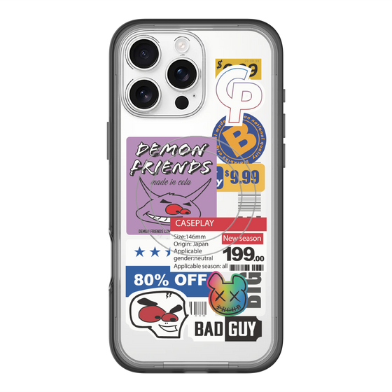 スリムプロテクションプレミアムケース with MagSafe［ Demon Friends Sticker .3 ］