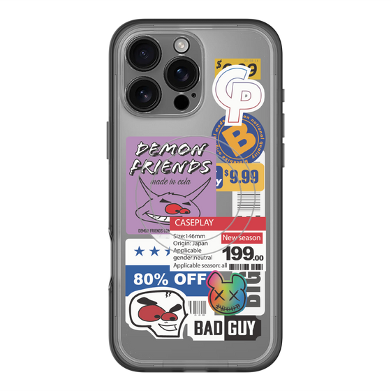スリムプロテクションプレミアムケース with MagSafe［ Demon Friends Sticker .3 ］