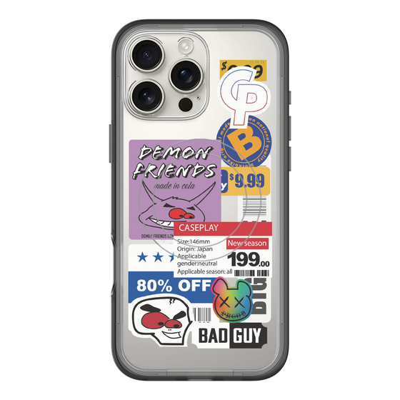 スリムプロテクションプレミアムケース with MagSafe［ Demon Friends Sticker .3 ］