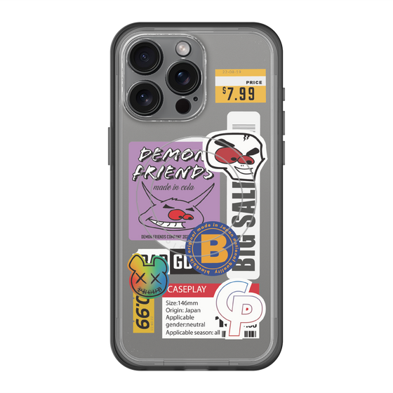 スリムプロテクションプレミアムケース with MagSafe［ Demon Friends Sticker .4 ］