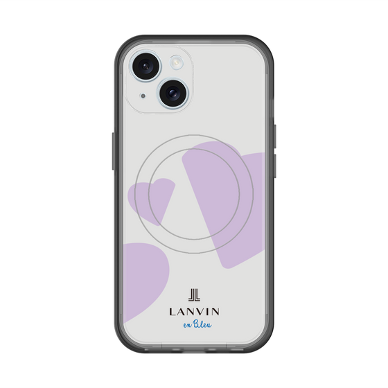 スリムプロテクションプレミアムケース with MagSafe［ LANVIN en Bleu Hearts Purple - ランバン ハート パープル ］