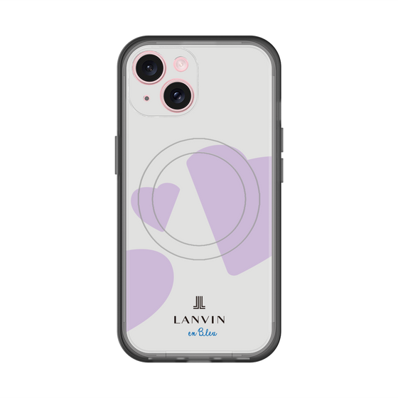 スリムプロテクションプレミアムケース with MagSafe［ LANVIN en Bleu Hearts Purple - ランバン ハート パープル ］