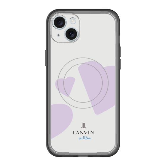スリムプロテクションプレミアムケース with MagSafe［ LANVIN en Bleu Hearts Purple - ランバン ハート パープル ］