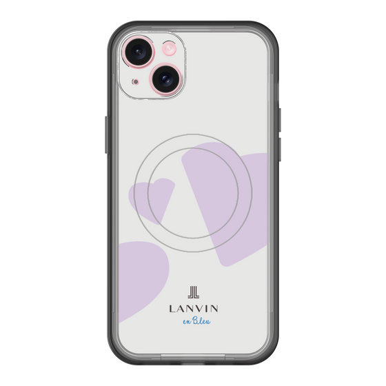 スリムプロテクションプレミアムケース with MagSafe［ LANVIN en Bleu Hearts Purple - ランバン ハート パープル ］