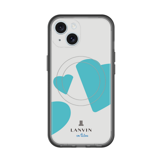 スリムプロテクションプレミアムケース with MagSafe［ LANVIN en Bleu Hearts Blue - ランバン ハート ブルー ］