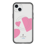 スリムプロテクションプレミアムケース with MagSafe［ LANVIN en Bleu Hearts Pink - ランバン ハート ピンク ］
