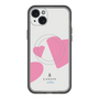 スリムプロテクションプレミアムケース with MagSafe［ LANVIN en Bleu Hearts Pink - ランバン ハート ピンク ］