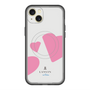 スリムプロテクションプレミアムケース with MagSafe［ LANVIN en Bleu Hearts Pink - ランバン ハート ピンク ］