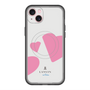スリムプロテクションプレミアムケース with MagSafe［ LANVIN en Bleu Hearts Pink - ランバン ハート ピンク ］