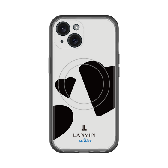 スリムプロテクションプレミアムケース with MagSafe［ LANVIN en Bleu Hearts Black - ランバン ハート ブラック ］