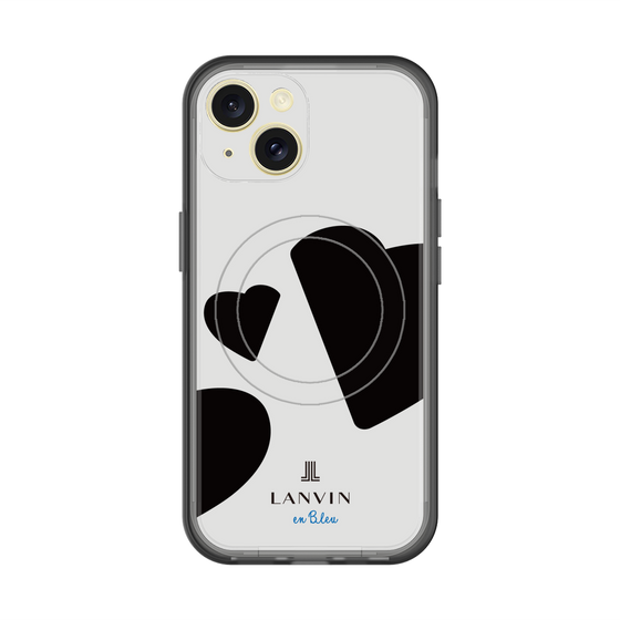 スリムプロテクションプレミアムケース with MagSafe［ LANVIN en Bleu Hearts Black - ランバン ハート ブラック ］