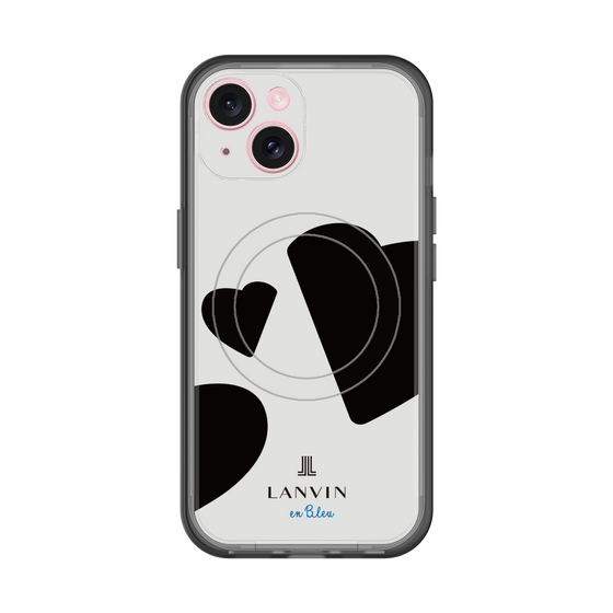 スリムプロテクションプレミアムケース with MagSafe［ LANVIN en Bleu Hearts Black - ランバン ハート ブラック ］