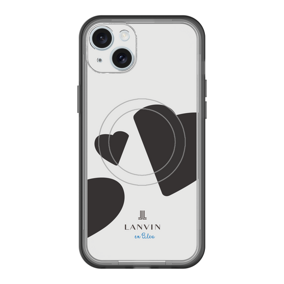 スリムプロテクションプレミアムケース with MagSafe［ LANVIN en Bleu Hearts Black - ランバン ハート ブラック ］