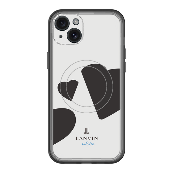 スリムプロテクションプレミアムケース with MagSafe［ LANVIN en Bleu Hearts Black - ランバン ハート ブラック ］
