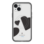 スリムプロテクションプレミアムケース with MagSafe［ LANVIN en Bleu Hearts Black - ランバン ハート ブラック ］