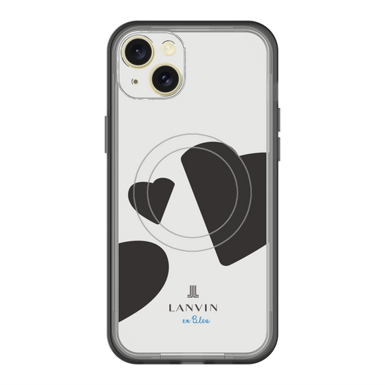 スリムプロテクションプレミアムケース with MagSafe［ LANVIN en Bleu Hearts Black - ランバン ハート ブラック ］