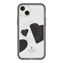スリムプロテクションプレミアムケース with MagSafe［ LANVIN en Bleu Hearts Black - ランバン ハート ブラック ］