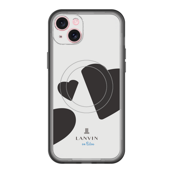 スリムプロテクションプレミアムケース with MagSafe［ LANVIN en Bleu Hearts Black - ランバン ハート ブラック ］