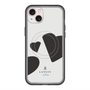 スリムプロテクションプレミアムケース with MagSafe［ LANVIN en Bleu Hearts Black - ランバン ハート ブラック ］