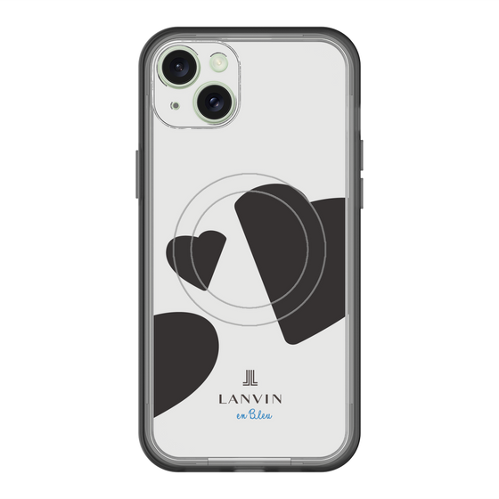 スリムプロテクションプレミアムケース with MagSafe［ LANVIN en Bleu Hearts Black - ランバン ハート ブラック ］